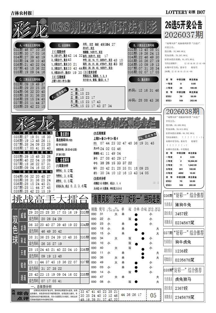 038期七星彩图(高清)D[图]