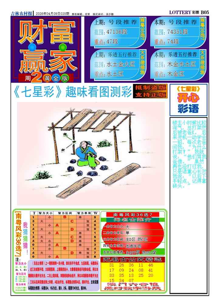 038期七星彩图(高清)A[图]